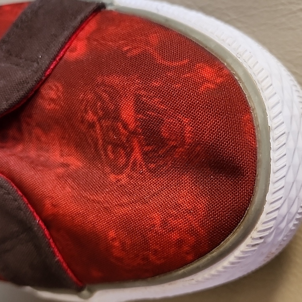 Ed Hardy Men's Red Jet Patterned Sneakers Size 11 Preowned - Picture 4 of 12